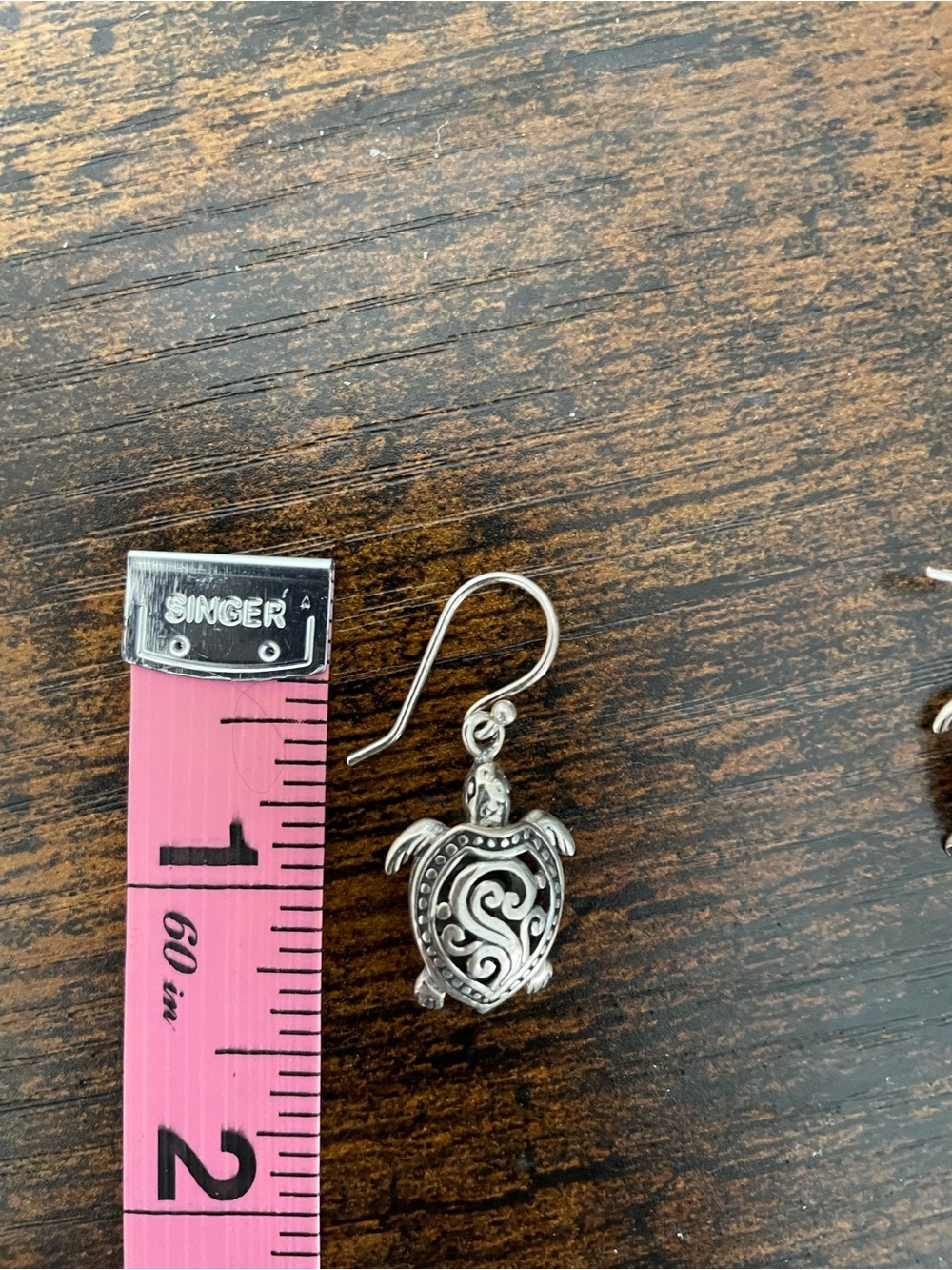 Athra NJ Sterling Silver Filigree Turtle Drop Earrings NWOT - Picture 4 of 6
